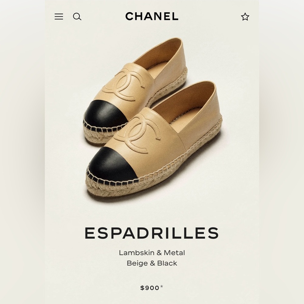 Chanel Lambskin Espadrilles